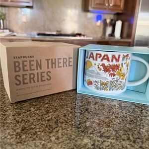 Starbucks Japan Mug with Red and Yellow Accents